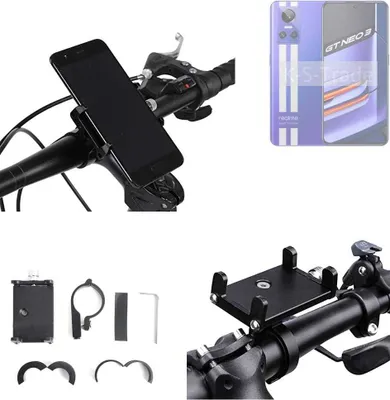 Produktbild von K-S-Trade Handyhalterung für das Fahrrad kompatibel mit Realme GT Neo 3 Halter Lenkstange Fahrradhalterung Motorrad Bike Mount Befestigung Smartphone