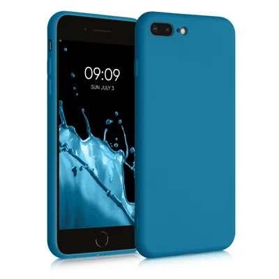 Produktbild von kwmobile Hülle kompatibel mit Apple iPhone 7 Plus / iPhone 8 Plus Hülle - gummierte TPU Silikon Handyhülle - Schutzhülle für kabelloses Laden - Case