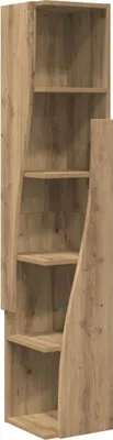 Image de Armoire d'angle en chêne artisanal 27,5 x 27 x 140 cm Matériau dérivé du bois