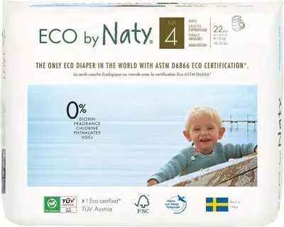 Produktbild von Eco by Naty Maxi Klimmzugwindeln 8-15 kg (22 Stück)