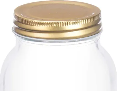 Produktbild von Transparentes goldfarbenes Metallglas 950 ml 9 x 18 x 9 cm (12 Stück)