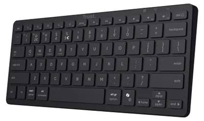 Productafbeelding van Trust Nado II, 60%, Draadloos, USB + Bluetooth, Schuifschakelaar, QWERTY-indeling, Zwart