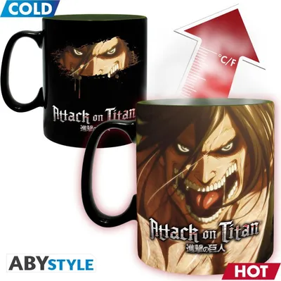 Produktbild von Attack on Titan Keramiktasse Heat Change - Titan Staffel 3 (460 ml)
