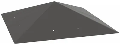 Image de Toile de remplacement pour pavillon de 3 x 3 mètres - Tissu Oxford - Protection UPF 30+ - 370 g/m² - Gris