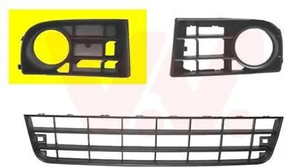 Produktbild von VAN WEZEL Lüftungsgitter Grill Stoßfänger für VW Golf V Schrägheck (1K1) mit Loch/Löchern für Nebellampen