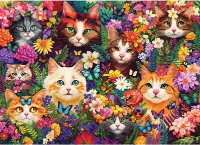 Produktbild von Cobble Hill Blooming Whiskers, 1000 Stück(e)