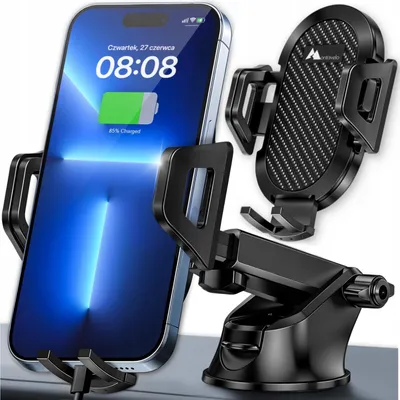 Produktbild von Kuketo | Handyhalterung Auto Für Armaturenbrett & Windschutzscheibe – Starker Saugnapf, 360° Drehbar & Stabiler Smartphone Halter