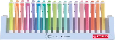Produktbild von STABILO swing cool Deskset, Blau, Grün, Orange, Pastell, Pink, Rot, Gelb, Mehrfarbig, 1 mm, 4 mm, Tinte auf Wasserbasis, 145 mm