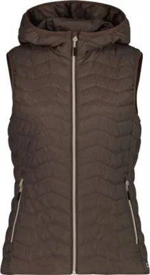 Immagine prodotto di Gilet da donna idrorepellente CMP con Feel Warm Flat e cappuccio marrone 36