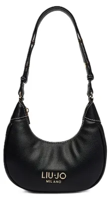 Produktbild von Liu Jo Kleine Schultertasche, schwarz, aus Kunstleder mit goldenem Logo, Reißverschluss