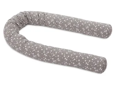 Produktbild von babybay Nestchenschlange Piqué für Kinderbetten, taupe Sterne weiß