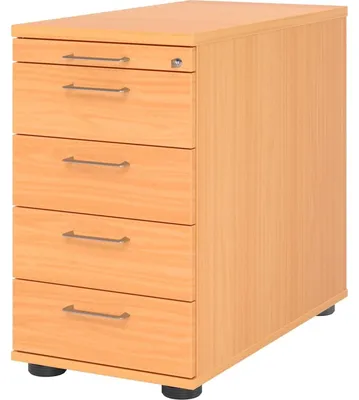 Produktbild von Standcontainer 80cm 4 Schub Schloss Bügelgriff Buche