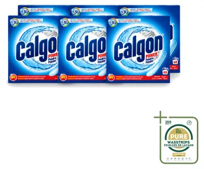 Image de 6 x Calgon Nettoyant pour lave-linge 3-en-1 Anti-calcaire, poudre, 1,5 kg - Pack économique - 6 pièces