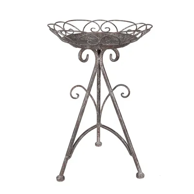 Obrázok produktu pre Stôl na sadenie Clayre & Eef Ø 27x40 cm Hnedosivý kov