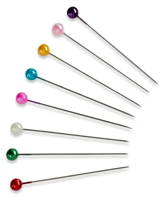 Produktbild von Perlkopf-Stecknadeln 0,58 x 40 mm bunt Sortiert, Kunststoffdose