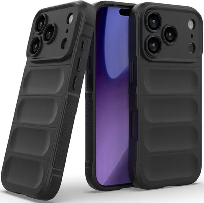 Produktbild von Handyhülle für iPhone 17 Pro Max Weich TPU Silikon Stossfest Anti-rutsch Hülle Schwarz