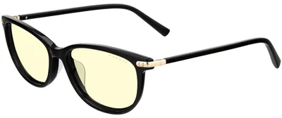 Produktbild von GUNNAR Gaming- und Computerbrillen - INGRID, Kista Collection - Rahmenfarbe: Onyx, Linsentönung: Amber (Blockiert 65% des blauen Lichts & 100% UV-Licht) - Blaulichtblockierende Brillen