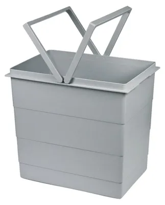 Produktbild von Inneneimer Mülleimer Abfalleimer Müllsammler 20L 320x226x295mm Hailo 1076119 hellgrau Einbau-Abfallsammlersystem für Cargo-Soft Einbauvarianten mit Auszugsystem