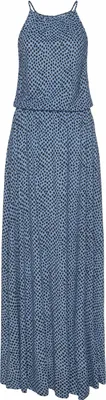 Produktbild von LASCANA Maxikleid mit Alloverdruck im Pünktchendesign blau-marine-bedruckt Größe 36