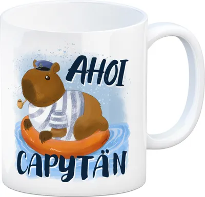 Produktbild von Ahoi Capytän Capybara Kaffeebecher