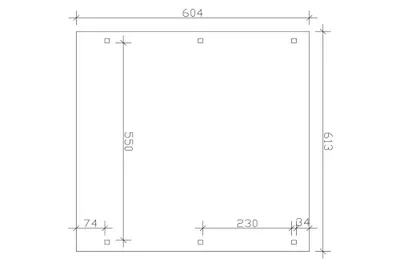 Produktbild von Alpholz Doppelcarport Emsland 613 x 604 cm Carport aus Holz Unterstand Überdachung