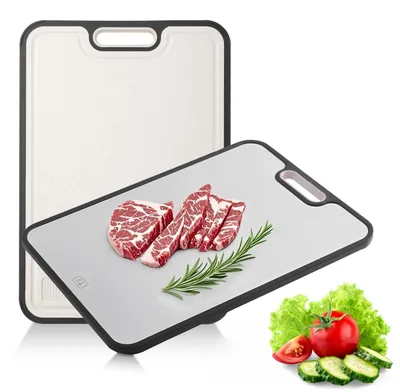 Zdjęcie produktu dla Deska do krojenia z tytanu do kuchni - Dwustronna deska do krojenia do mięsa i warzyw