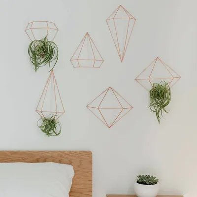 Immagine prodotto di Umbra Prisma decorazione da parete geometrica, set di 3, decorazione da parete, decorazione da tavolo, metallo decorativo, rame, 470520-880