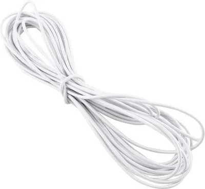 Produktbild von 10 Meter langes elastisches Bungee-Seil für Schmuckherstellung - Weiß.