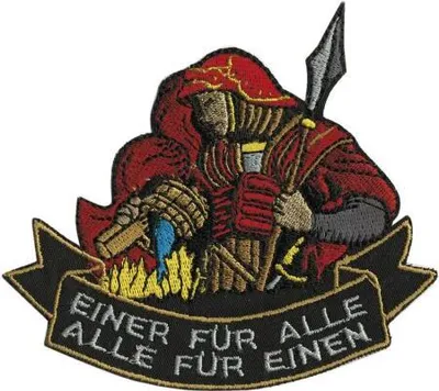 Produktbild von AUFNÄHER - EINER FÜR ALLE ALLE FÜR EINEN - Gr. ca. 11 x 10cm - 04842