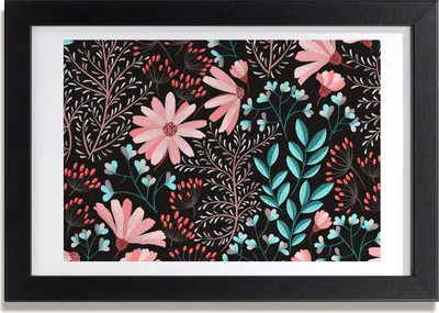 Produktbild von Bild 30x20 MDF-Rahmen, Wandkunst Frühlingsblumen
