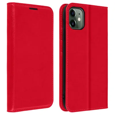 Immagine prodotto di Avizar, custodia protettiva in pelle per Apple iPhone 11, con portafoglio integrato, colore rosso