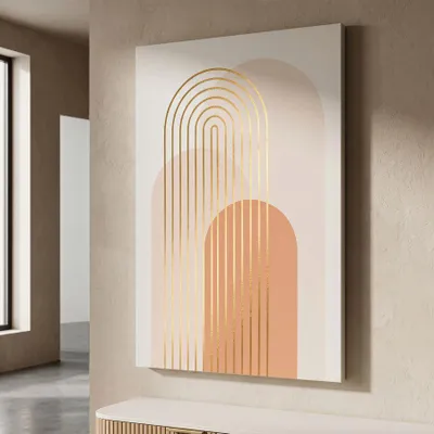 Obrázok produktu pre Maľovaná tlač na plátne, abstraktná, viacfarebná 80x3x120 cm