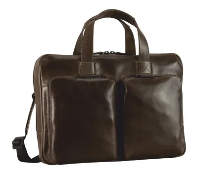Produktbild von LEONHARD HEYDEN Leder Businesstasche Laptoptasche mit Laptopfach Porto Zip Briefcase 1 Compartment Greybrown dunkelbraun