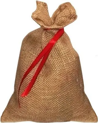 Image de Sac cadeau en jute/bouteille 28 cm Happy Color