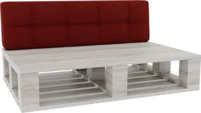 Produktbild von Palettenkissen, Palettenauflagen Sitzkissen Rückenlehne Gesteppt PFG (Rückenlehne 120x40, Burgund)