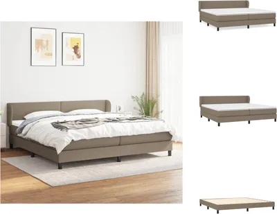 Produktbild von vidaXL Boxspringbett mit Matratze Taupe 200x200 cm Stoff -  Betten & Bettgestelle