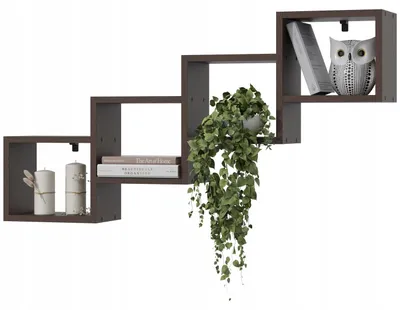 Productafbeelding van EstiloHome dakvensterplank CUBO 110 cm, wengé – Wandplank voor bij het dakvenster
