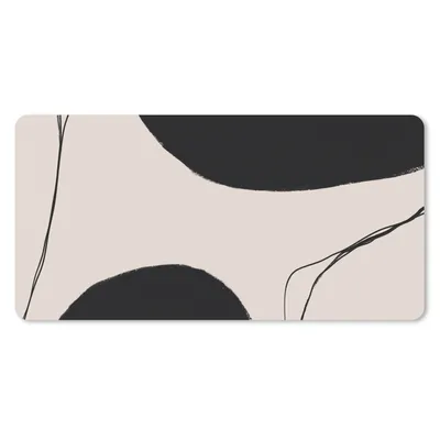 Produktbild von MuchoWow® Mauspad Mousepad Pastell - Schwarz - Minimalismus 60x30 cm - Mousepads - Maus Mat - Pad - Mausunterlage - Nachhaltig
