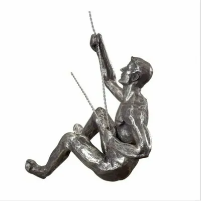 Produktbild von Tybe B Handgefertigte Global View Iron Mann Kletterseil Wand Kunst Skulptur