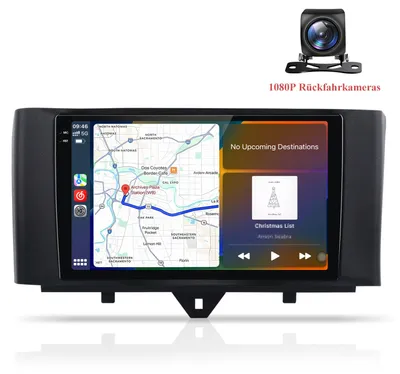 Immagine prodotto di Autoradio QLED 2K da 9,5" per Smart Fortwo 451 (2010-2015) con CarPlay e Android Auto, telecamera di retromarcia 1080p, navigatore GPS, 4G, Wi-Fi e memoria 6+128 GB