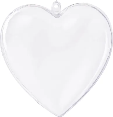 Produktbild von Acryl Herzform 10 cm Dekoration Basteln transparente Kunststoffform