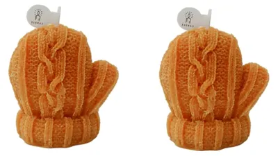 Produktbild von 2 Stück Duftkerzen in Handschuhform für die Weihnachtsdekoration