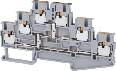 Image de Bornier à plusieurs niveaux PT 2,5-3PV de Phoenix Contact, avec connecteur de potentiel, raccordement à ressort, tension nominale 500V, courant d'impulsion