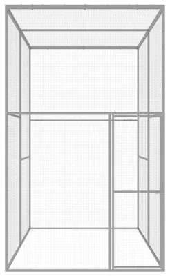 Produktbild von vidaXL Katzenkäfig 3x1,5x2,5 m Verzinkter Stahl