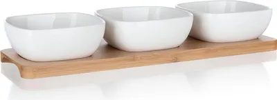 Produktbild von BANKETT-Set misek BRILLANT Bambus 33 x 9,7 x 4,7 cm, 3 + 1 St.