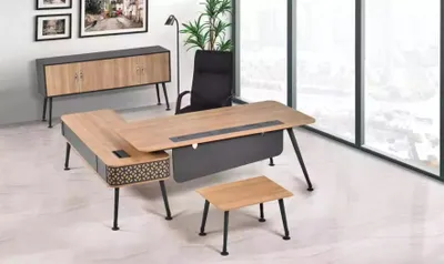 Produktbild von Luxus Büromöbelausstattung Komplettes Set Arbeitszimmer Designer Möbel