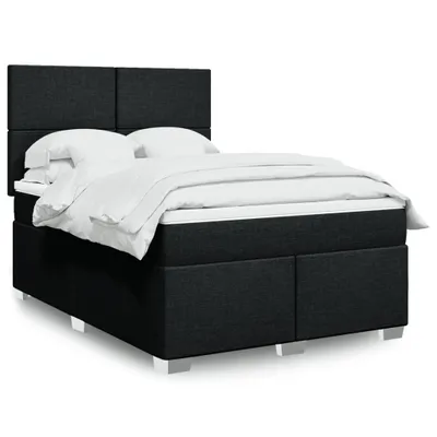 Produktbild von Maison Exclusive - Boxspringbett mit Matratze Schwarz 160x200 cm Stoff