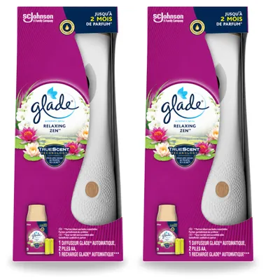 Obrázek produktu pro 2x startovací sada automatického osvěžovače vzduchu Glade Relaxing Zen - 269 ml - výhodná balení - 2 kusy