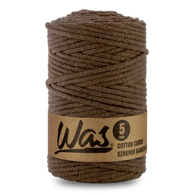 Produktbild von Baumwollkordel Geflochtene Baumwollschnur Polyesterkernschnur Für Makramee Makramee-Seil Bastelkordel 5mm 100m braun DIY WAS