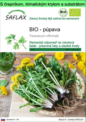 Obrázok produktu pre SAFLAX Garden to go - BIO - púpava - Taraxacum officinale - 400 Semená - S črepníkom, klimatickým vekom a pestovateľským substrátom